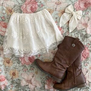 Carter's White Lace Mini Skirt